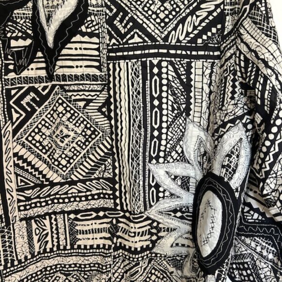 Chico's Black and White Silk Jacket - Picture 3 of 5